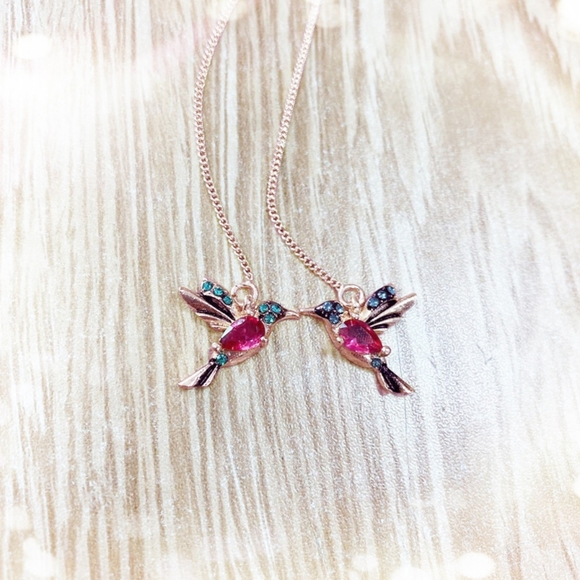 Hummingbird Threader Drop Earrings - Picture 11 of 12